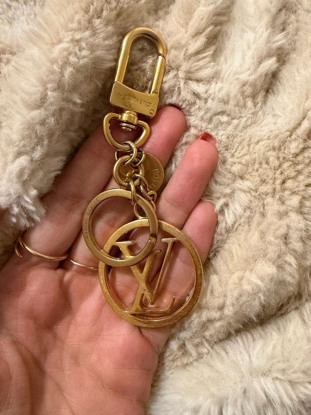 Louis Vuitton Gold LV keychain